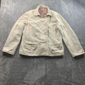American Eagle Outfitters Womens Double Breasted Jacket Size XL Beige